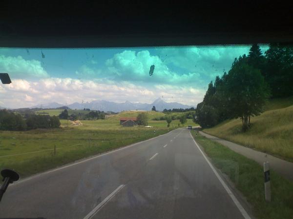 View from the tour bus in Southern Germany